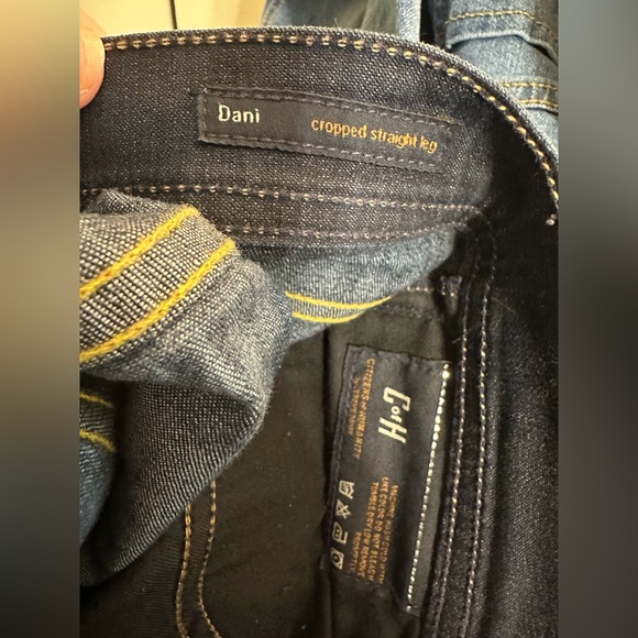 COH CITIZENS OF HUMANITY Dani Cropped Straight Leg Denim Jeans Dark Wash Cuffed - Picture 12 of 13
